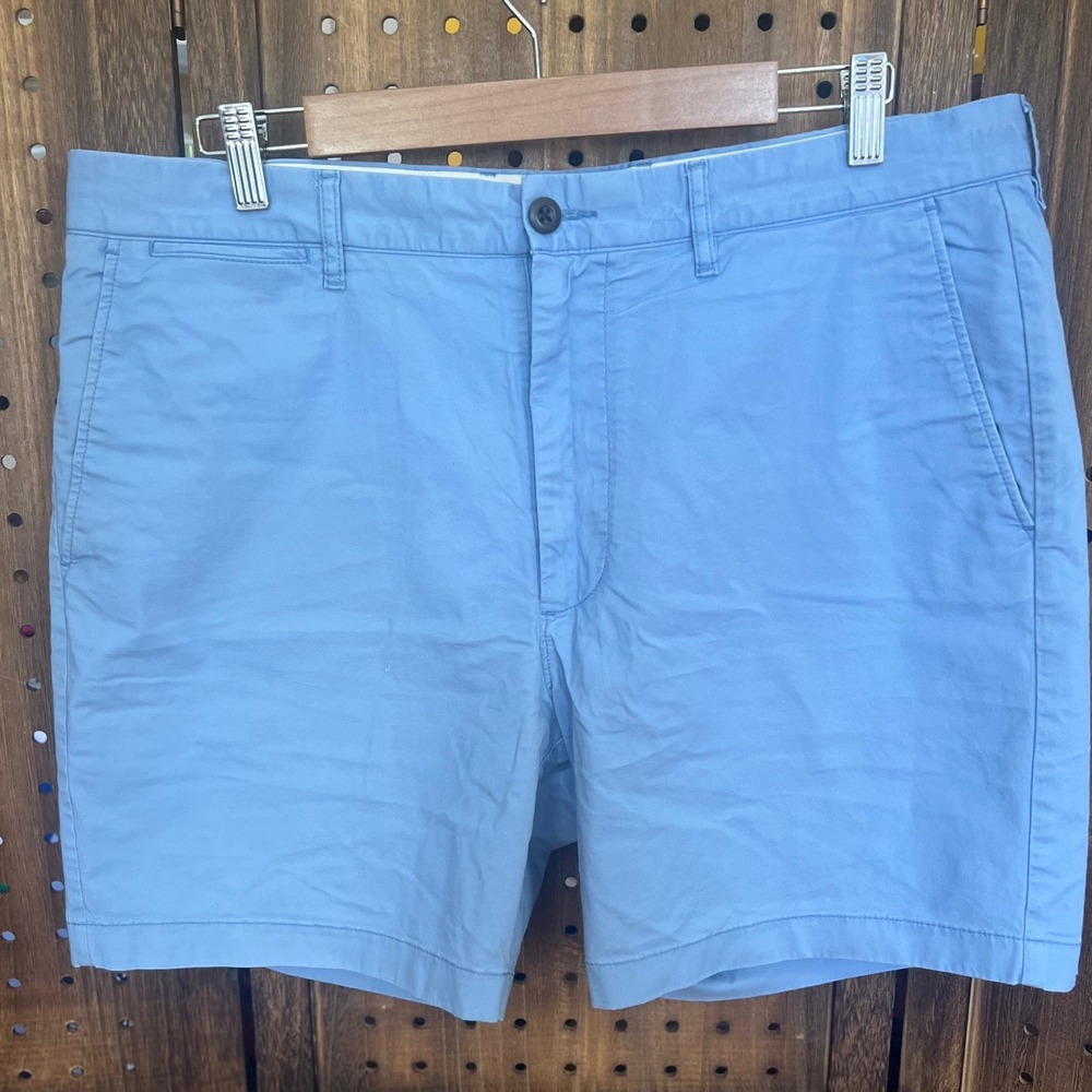 J. Crew 7" Flat Front Light Blue Chino Shorts Men's 36 7" Inseam